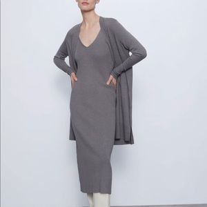 Zara Ribbed Knit Dress, Small. NEW with tags